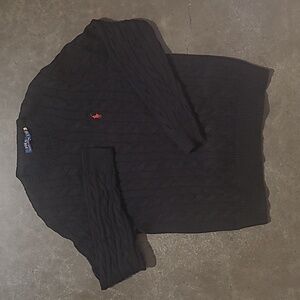 POLO RALPH LAUREN CABLE KNIT CREW NECK SWEATER
